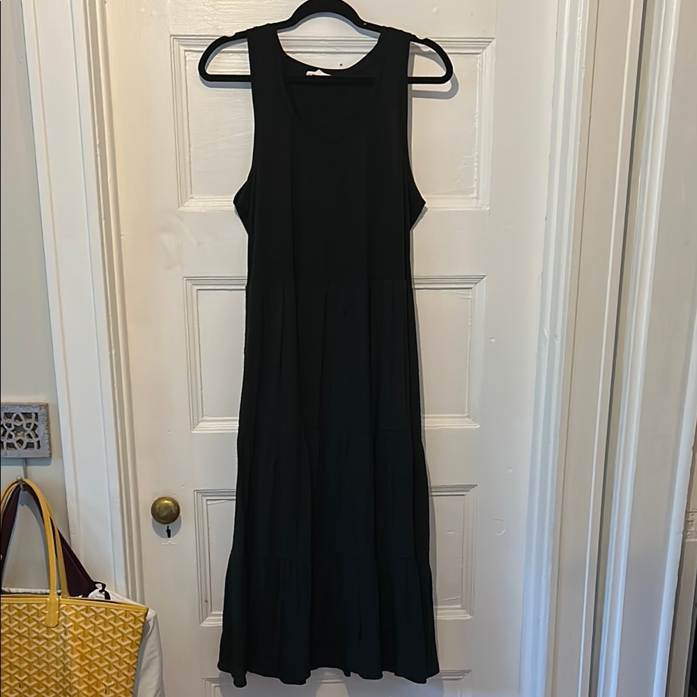 Heartloom Mix Media Black Dress